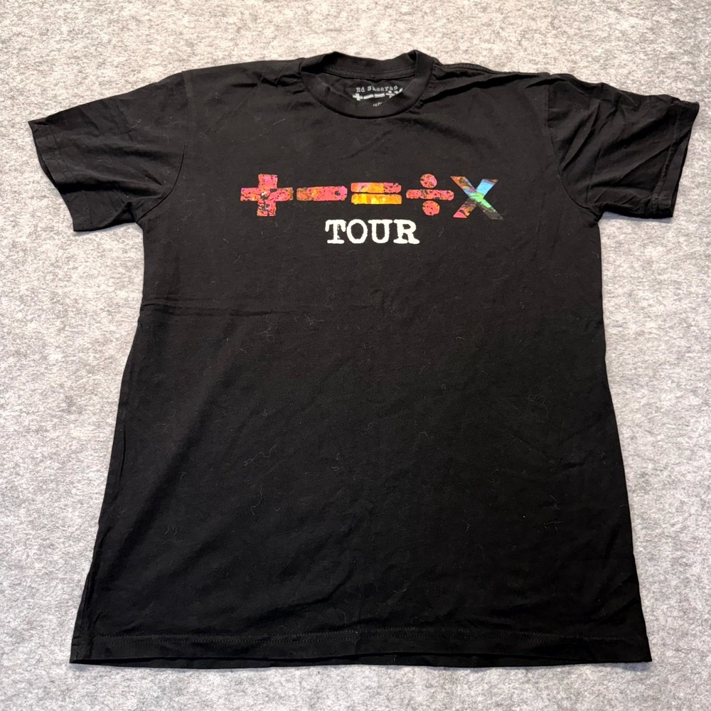 Ed Sheeran T Shirt Women M Mathematics Tour Cotton Black Solid
